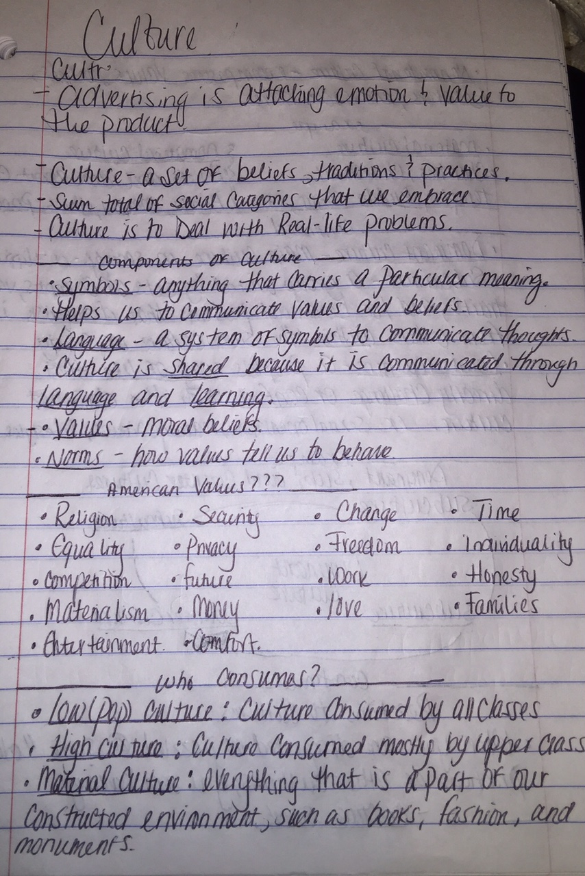 Culture set of notes 1