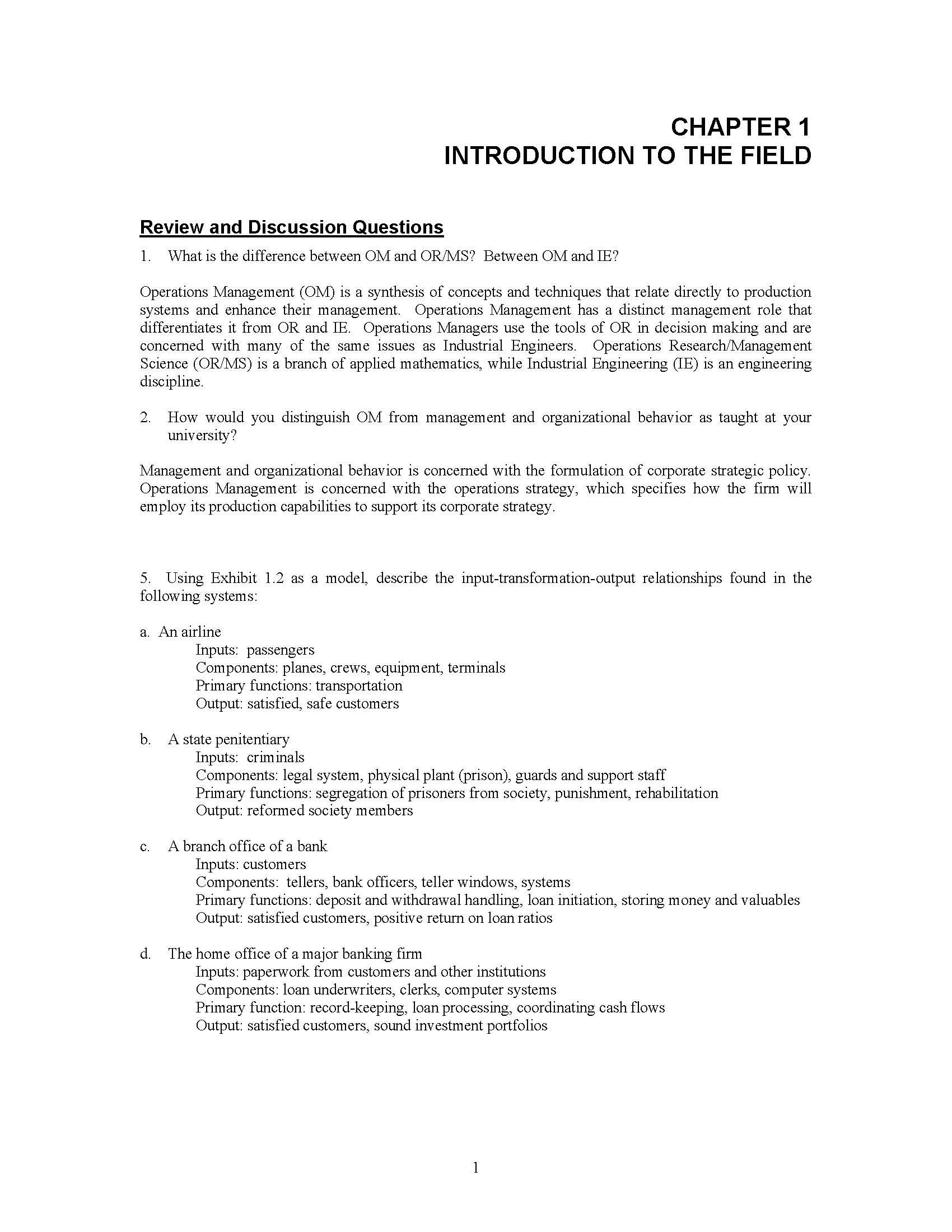 OPERATNS AND PRODUCTION MGT