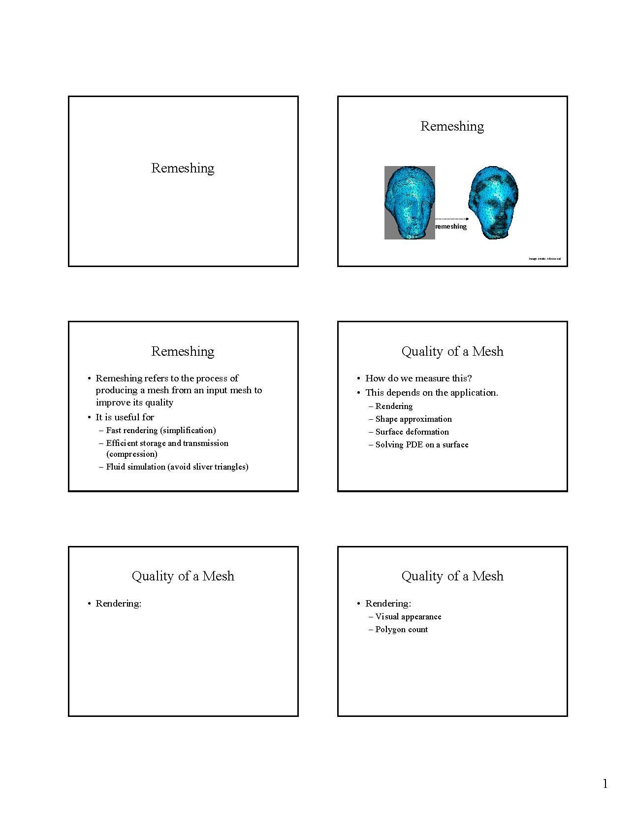 GEOMETRIC MODELING IN COMPUTER GRAPHICS