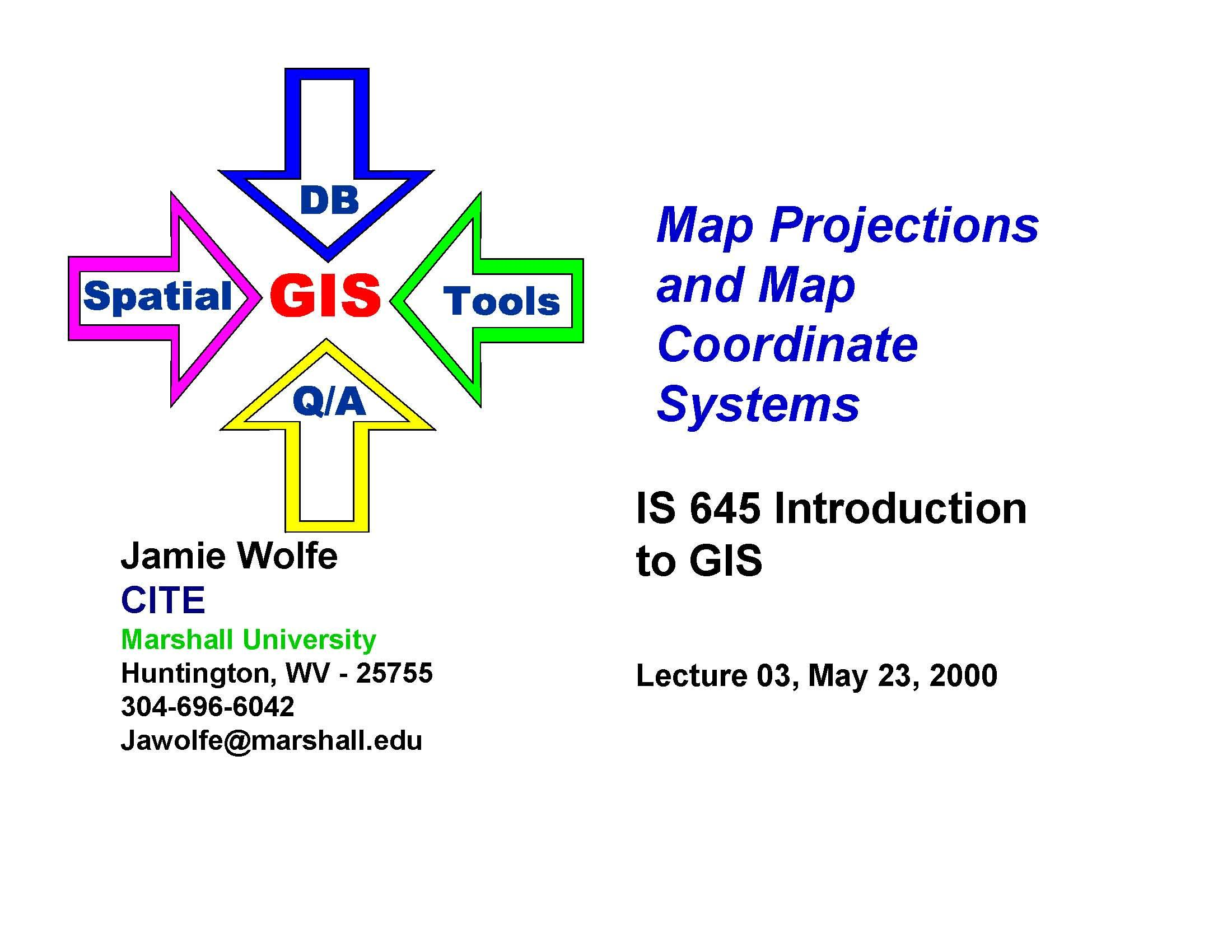 Geographic Information Systems