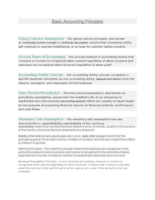 Basic Accounting Principles