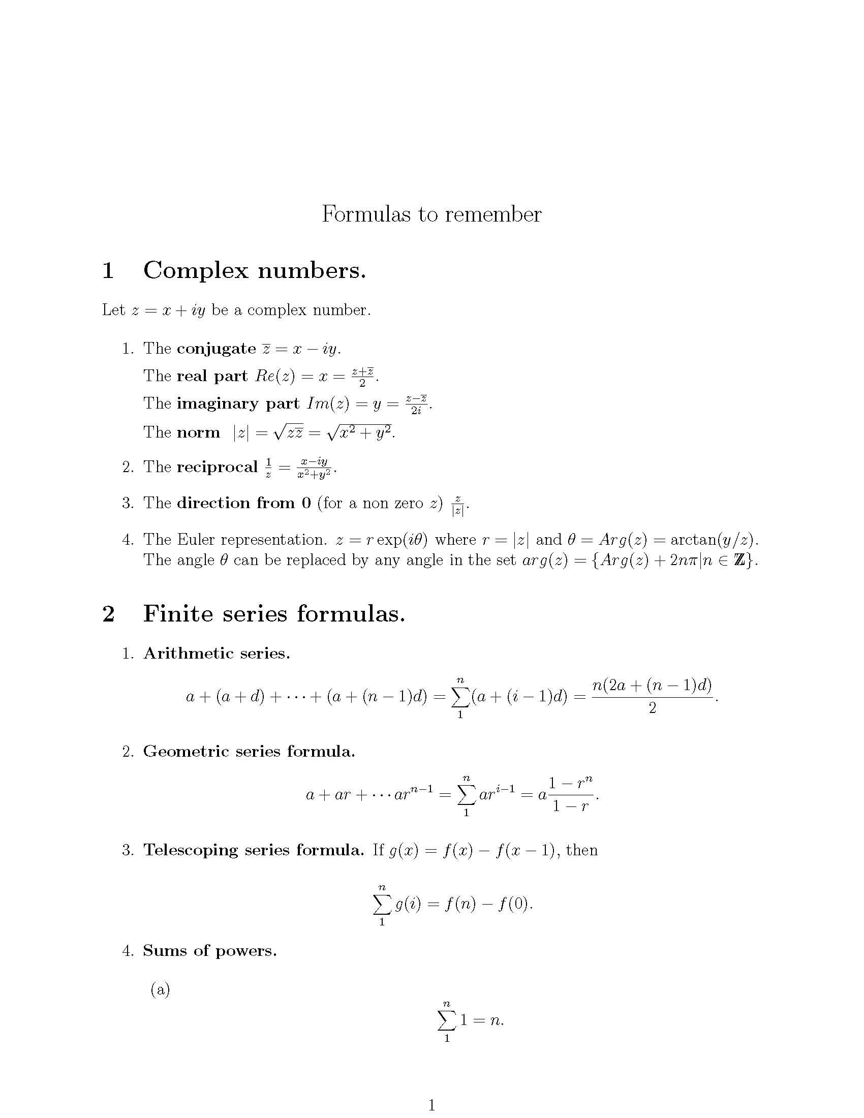ALGEBRA & TRIG FOR CALCULUS