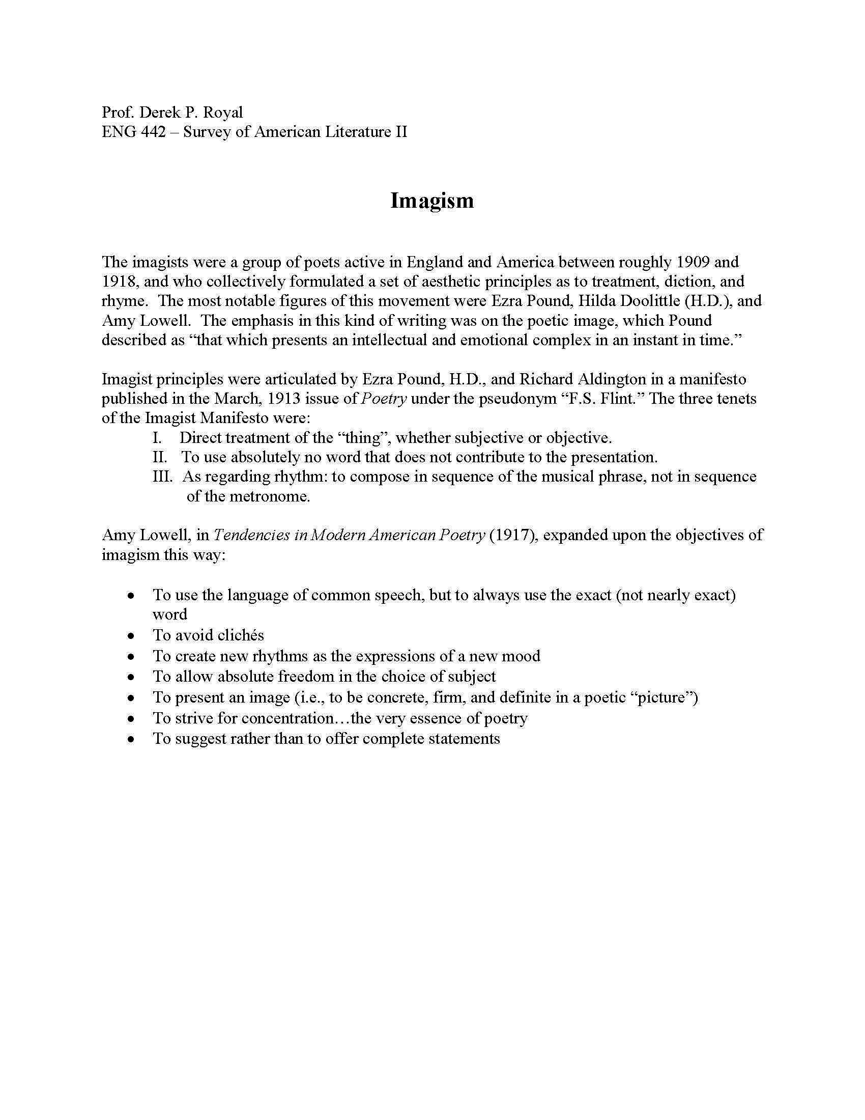 Survey American Lit II