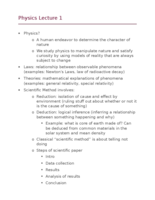 Lecture 1-4 notes for physics