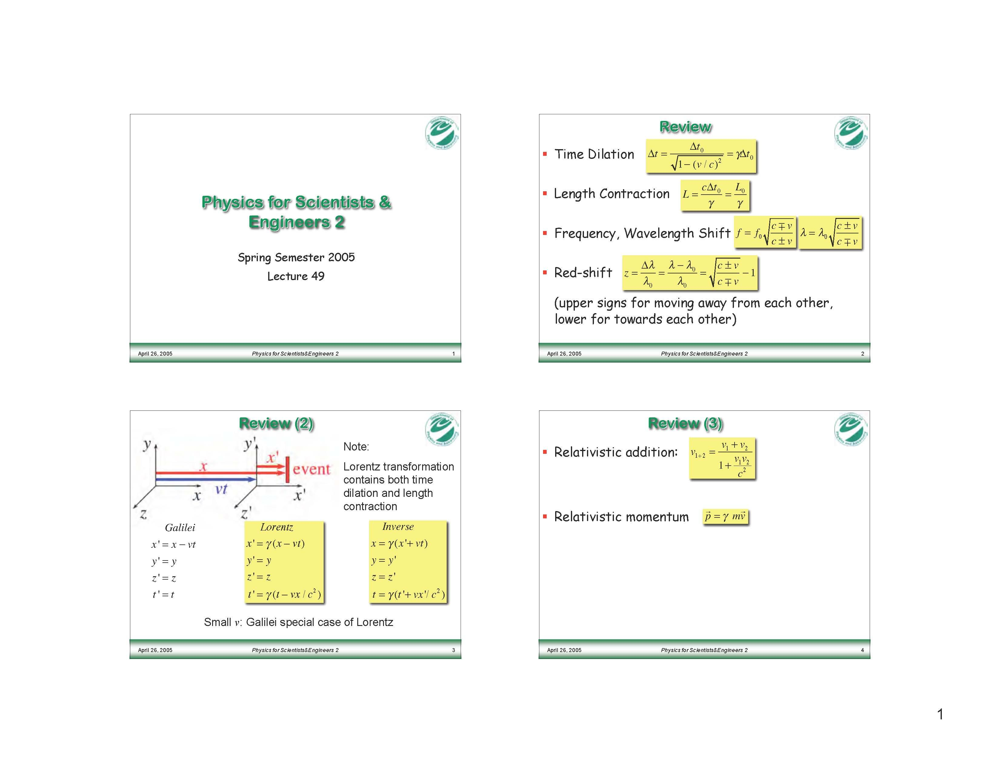 Phys Scientists & Engineers II