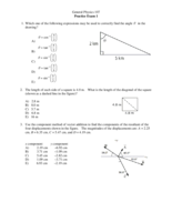 Exam 1- General Physics