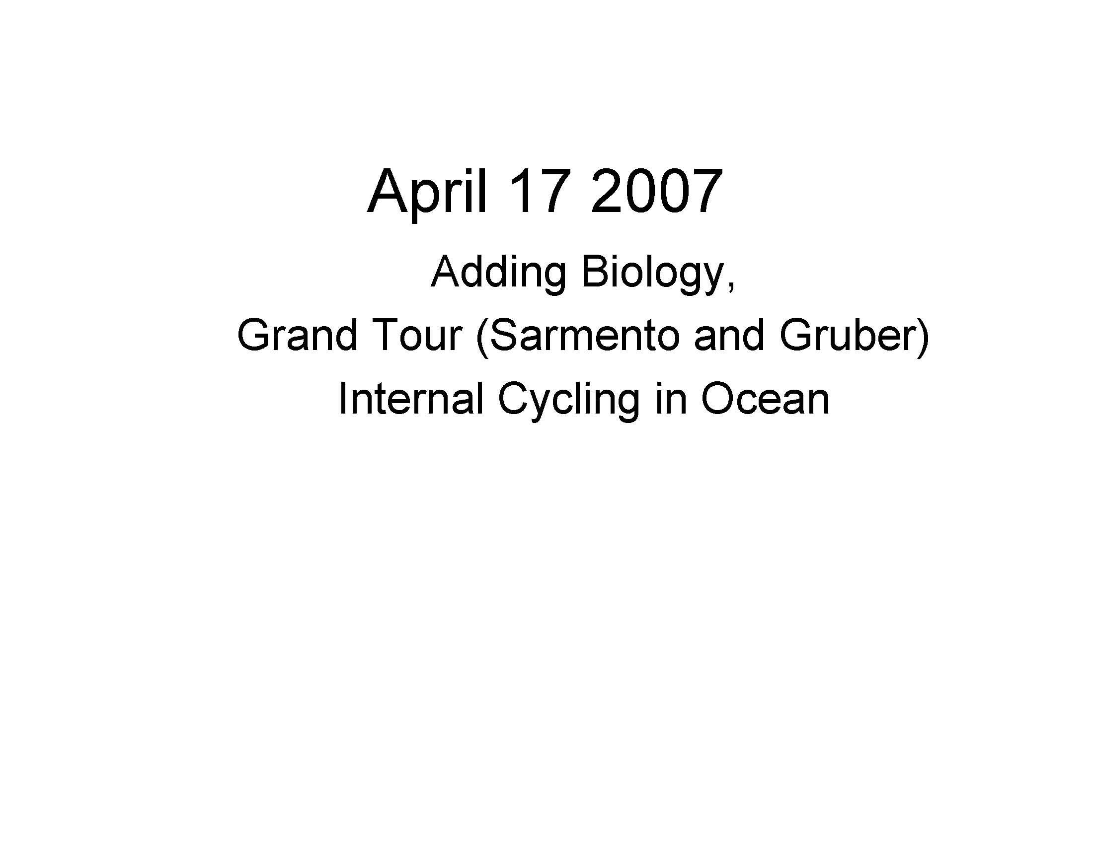 Introduction to Aquatic and Marine Geochemistry