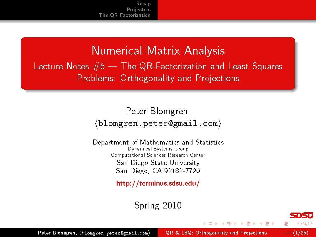 NUMERICALMATRIXANALYSIS