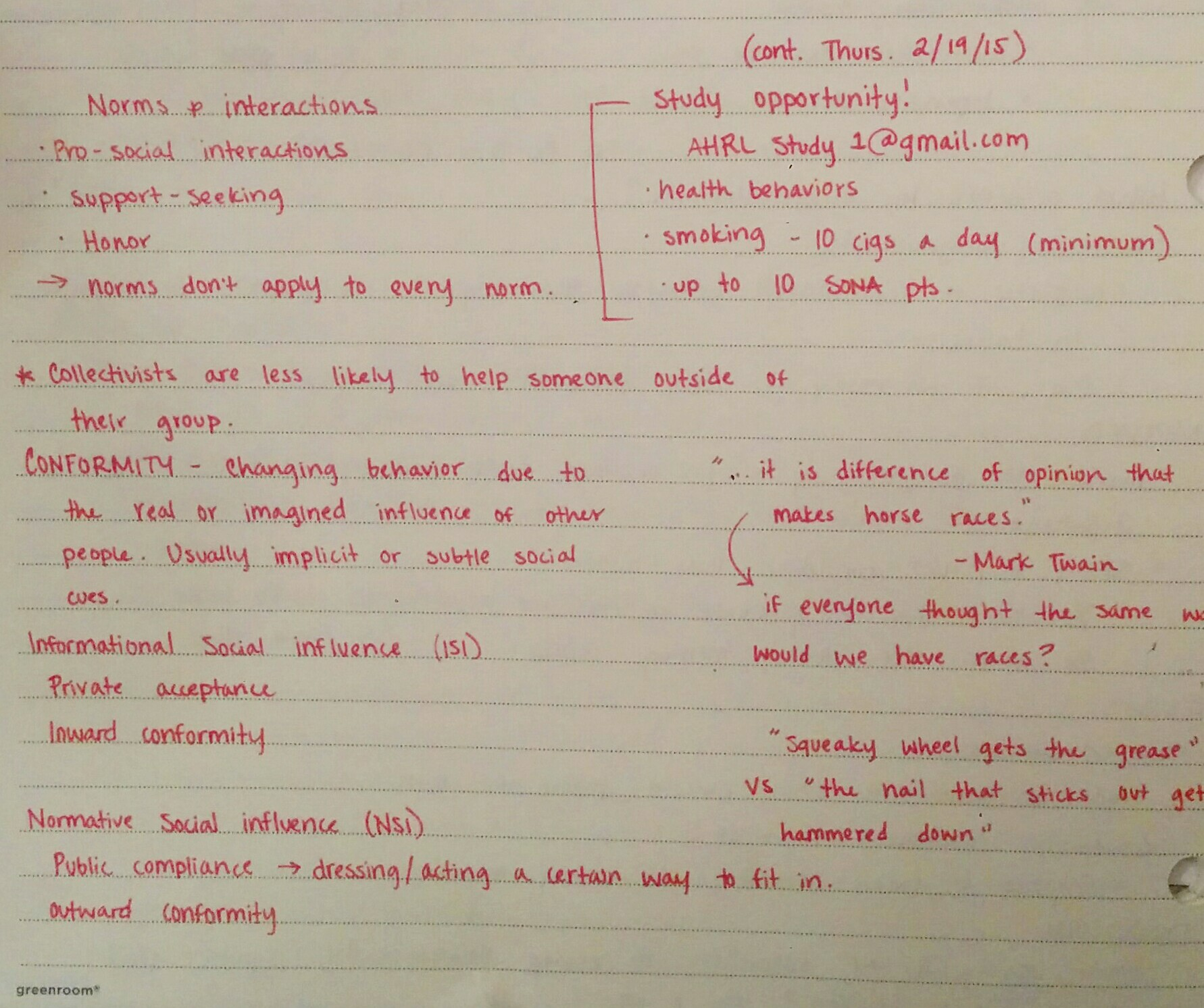 2/19 week 5 lecture notes
