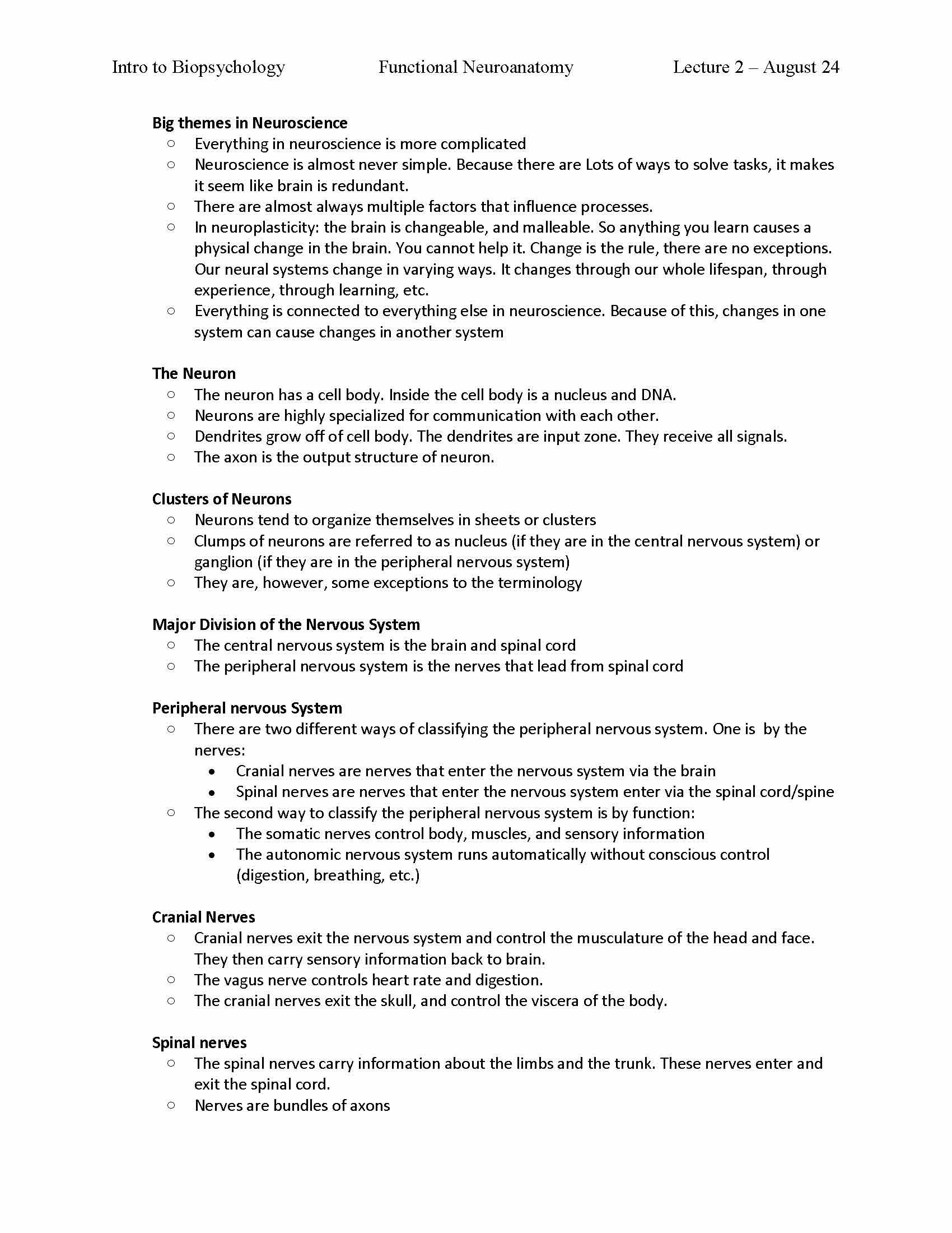 Introduction to Biopsychology