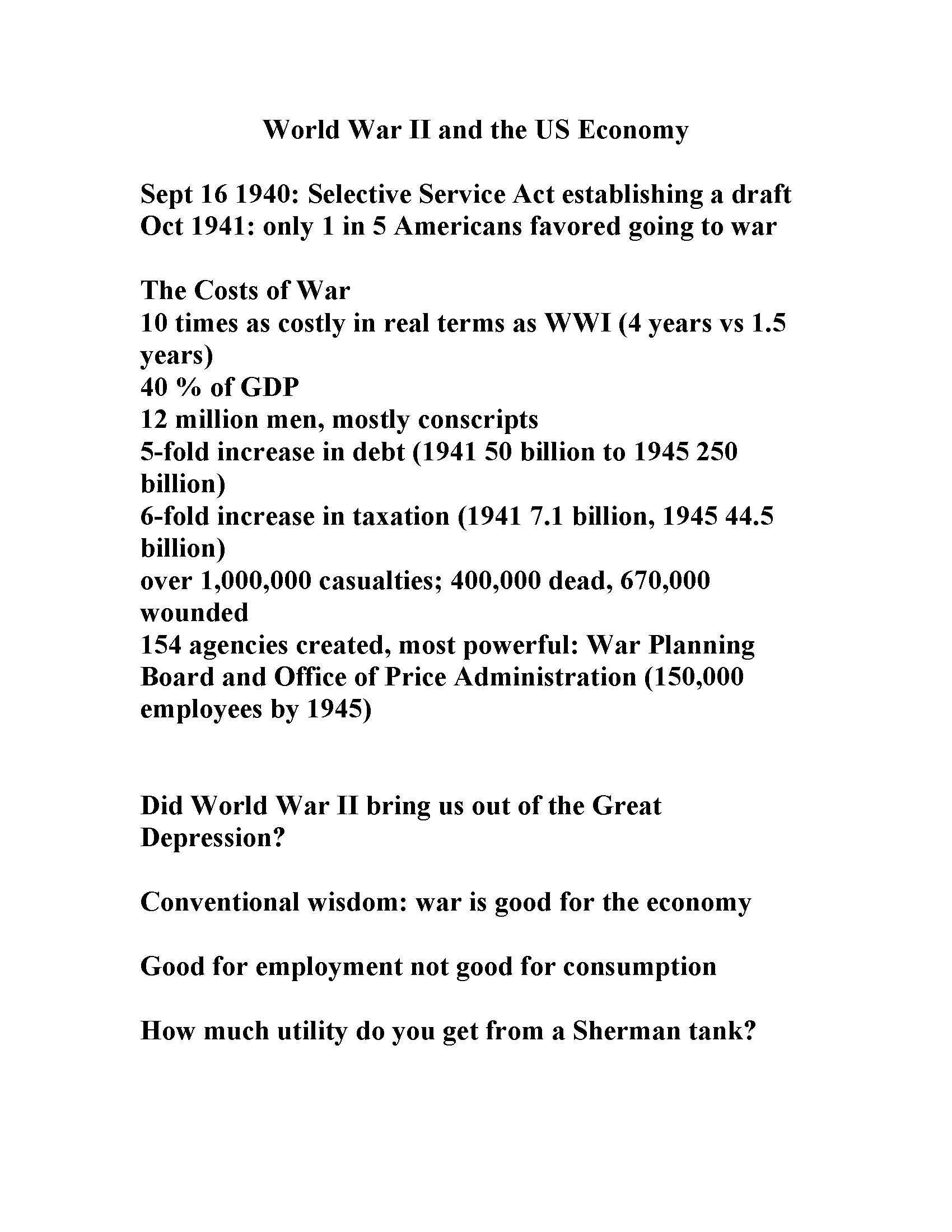 Economic History of the United States
