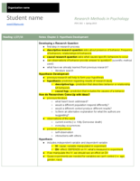 Chapter 2- Developing Hypothesis