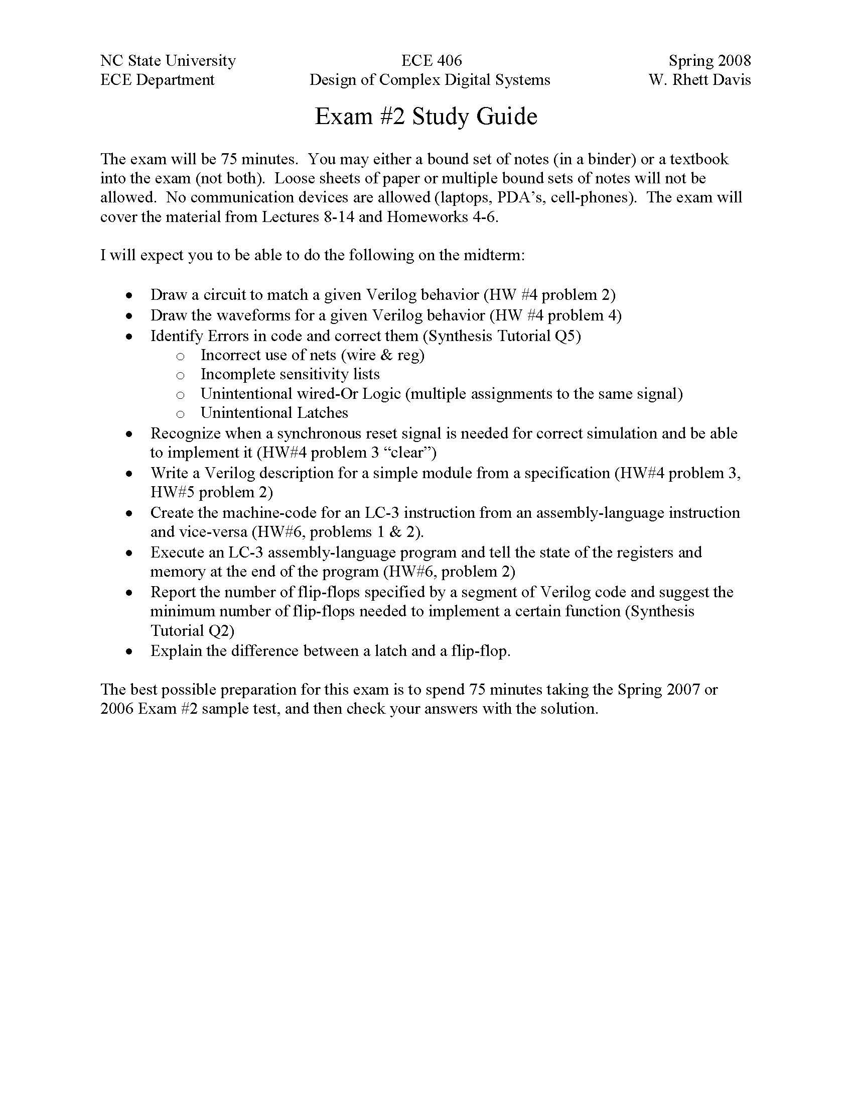 Design of Complex Digital Systems