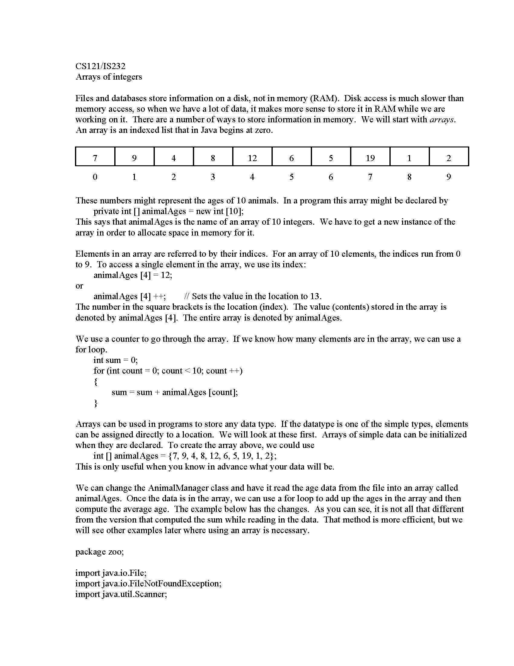 Computer Programming I