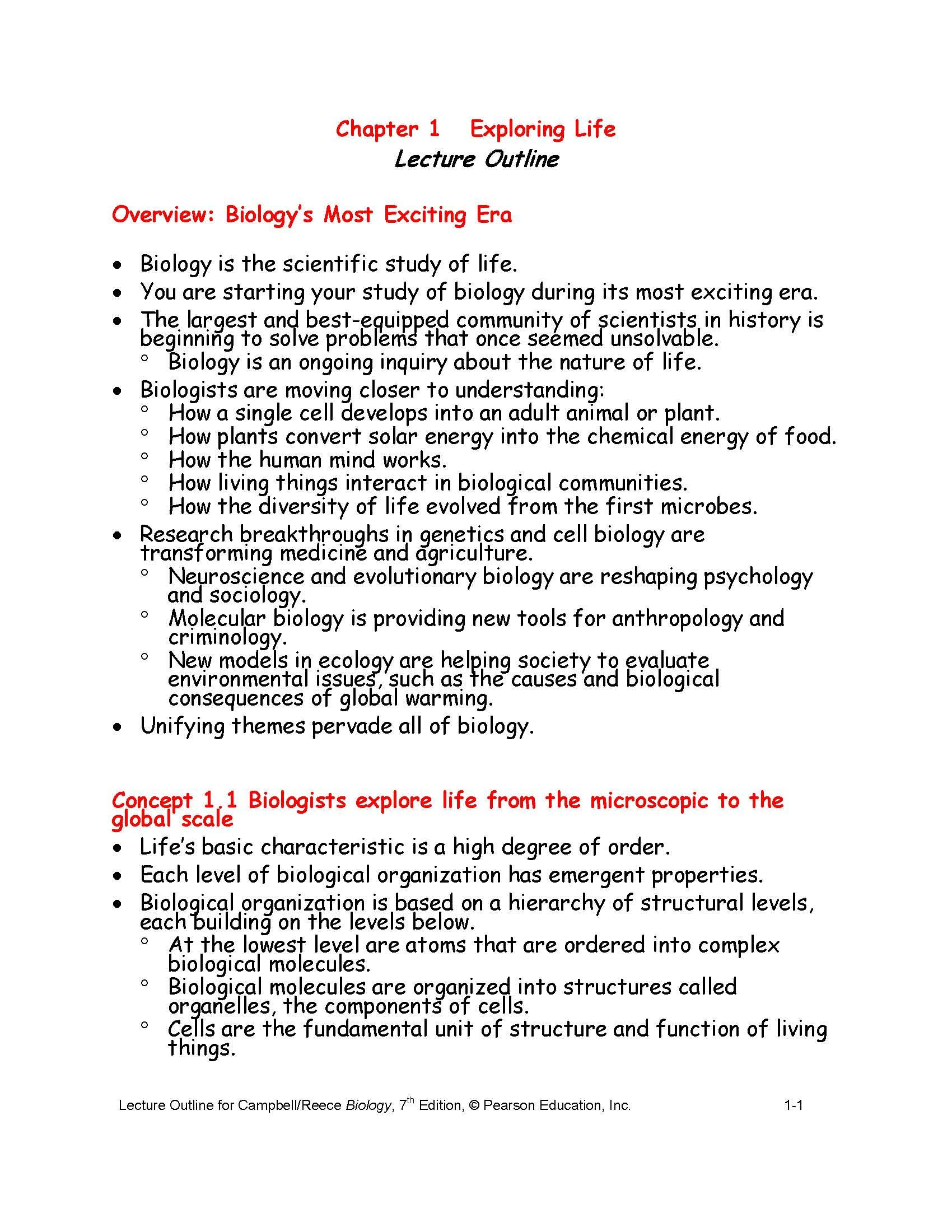 Principles of Biology I