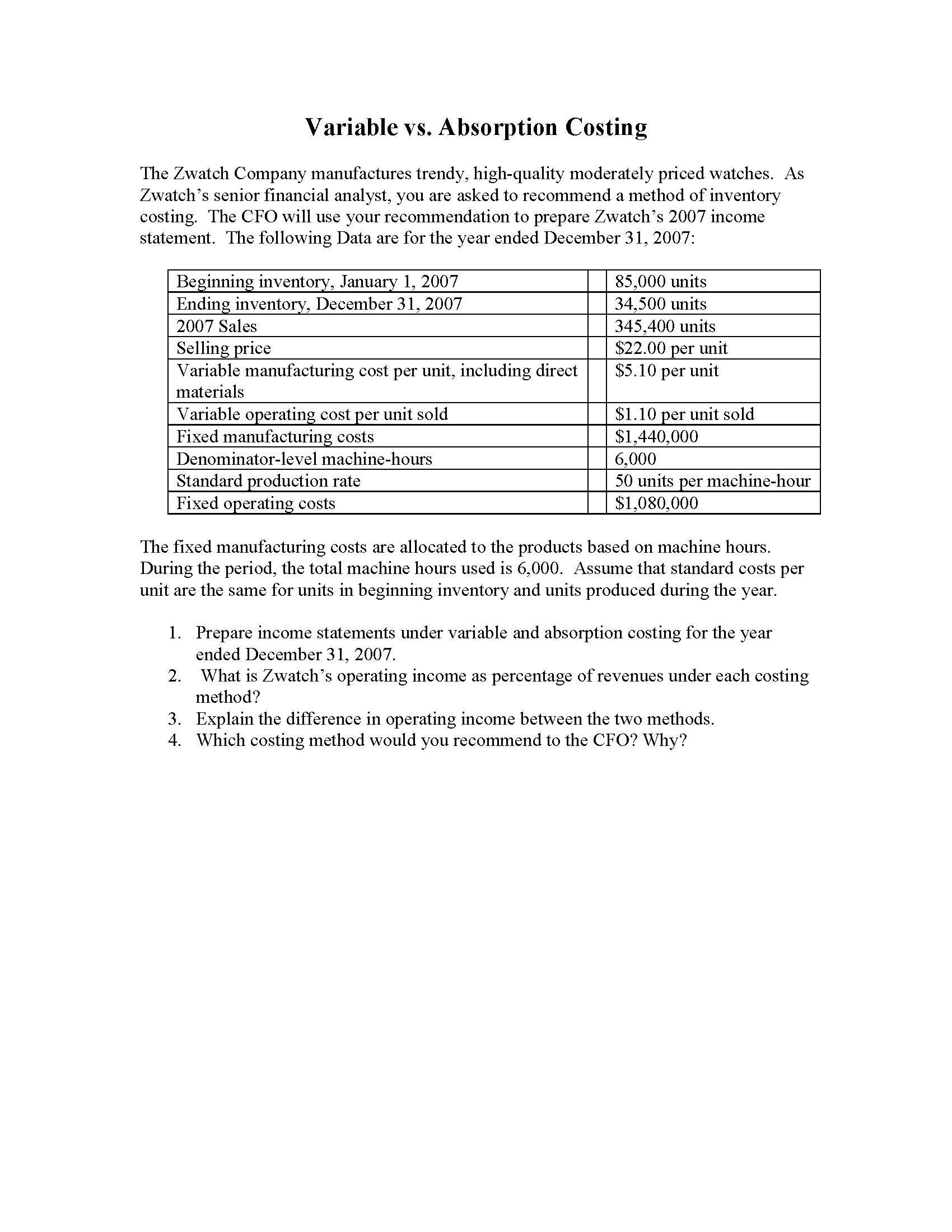 Accounting for Business Decisions II