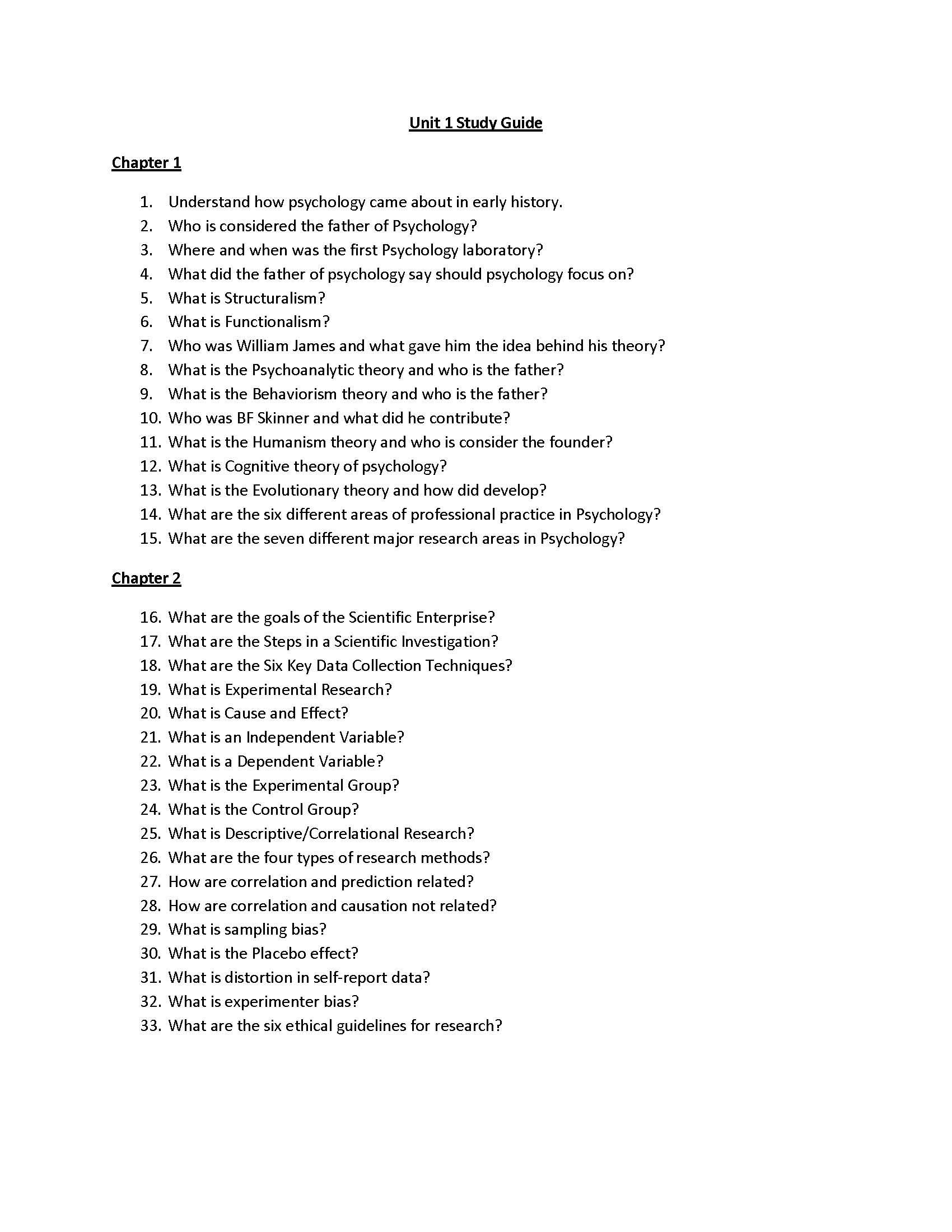 HNRS INTRO TO PSYCHOLOGY