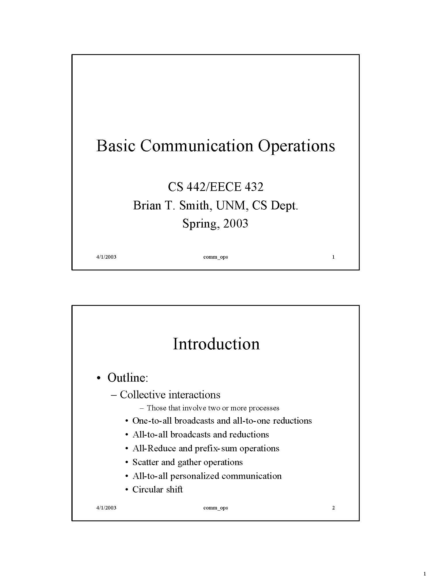 Introduction to Parallel Processing