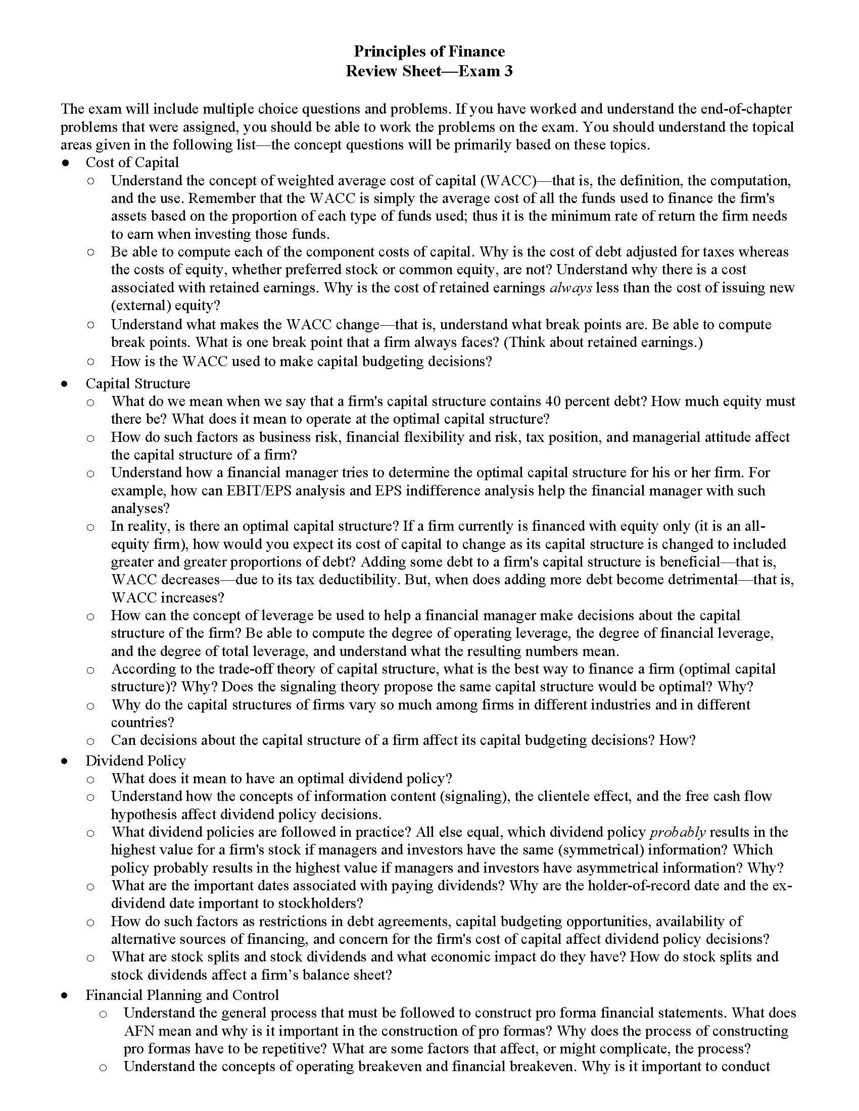 Principles of Finance