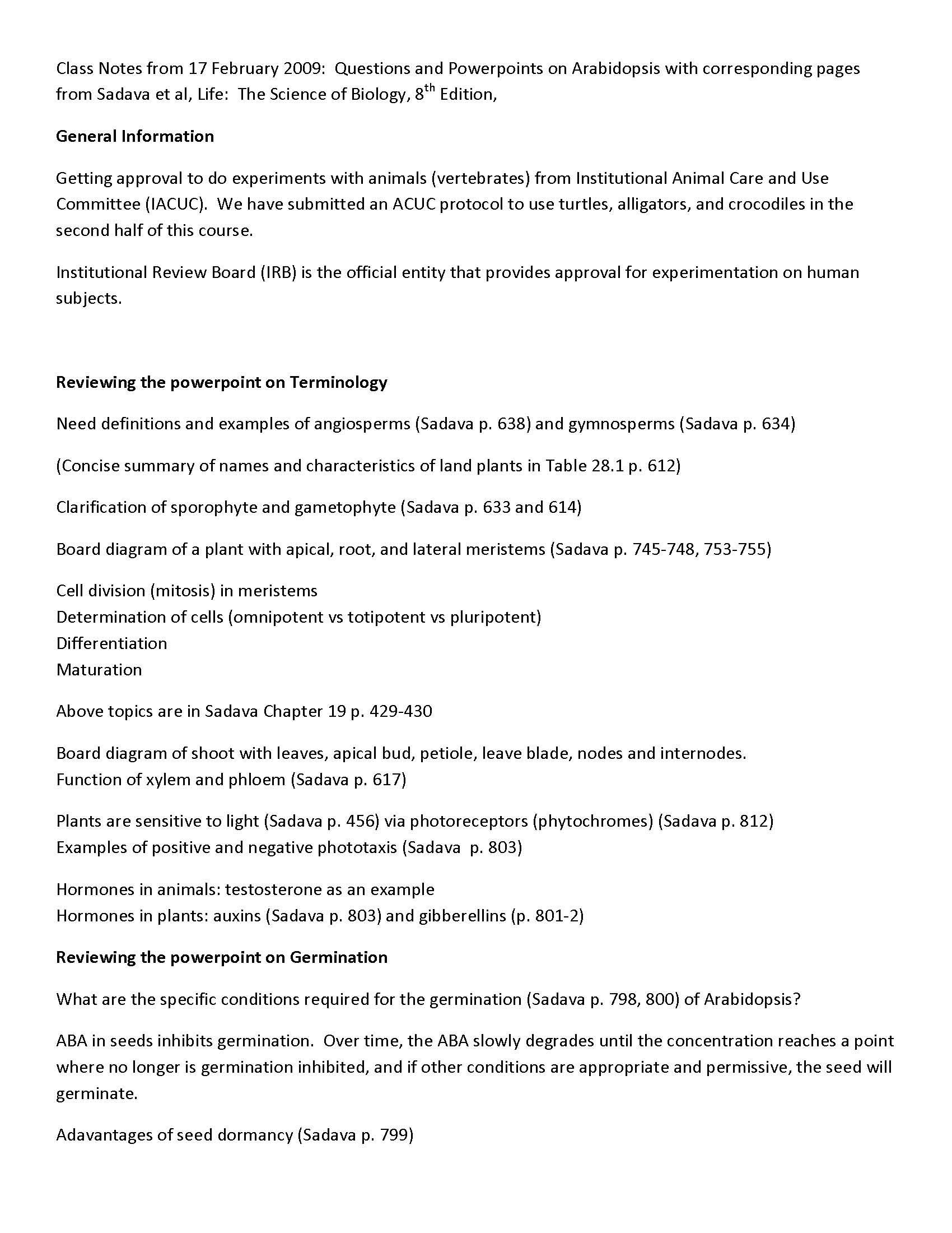 Biology Concepts and Method