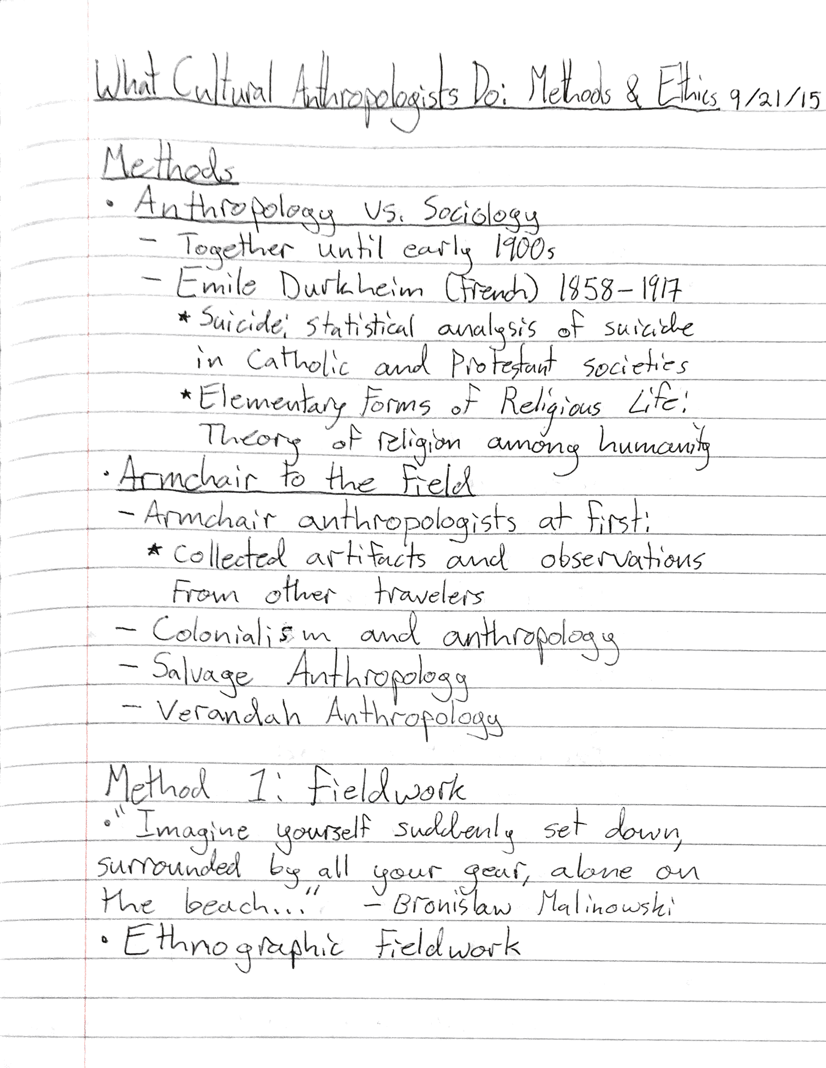 Week 3 Notes Intro to Cultural Anthropology 