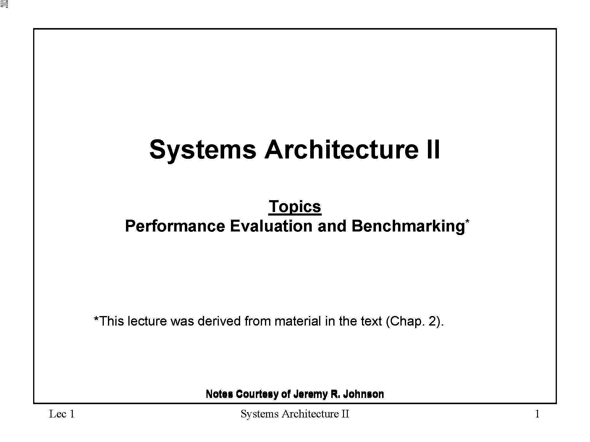 SystemsArchitectureII