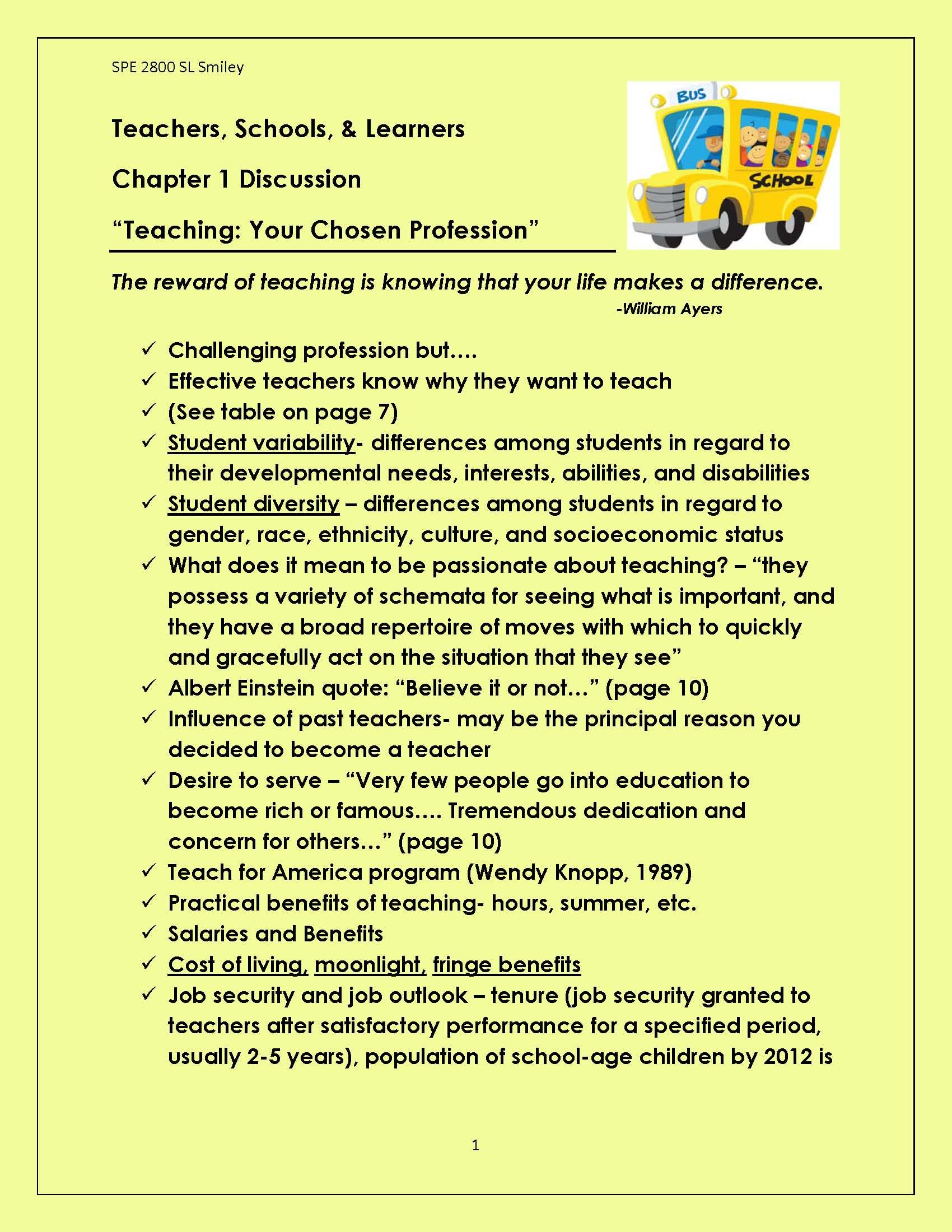 TCHRS, SCHLS & LEARNERS