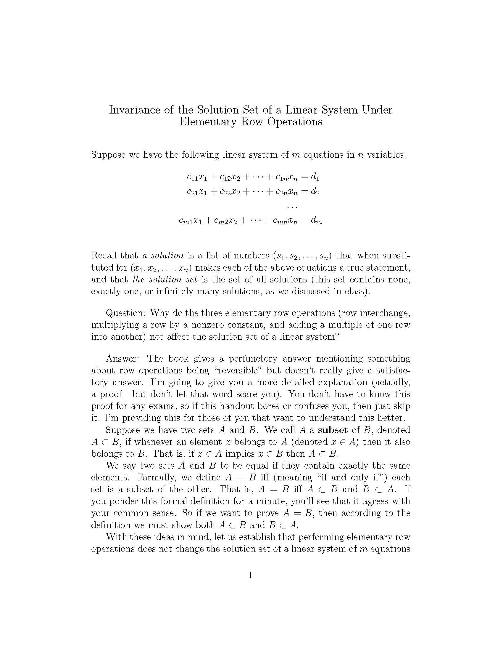 Matrices & Linear Algebra