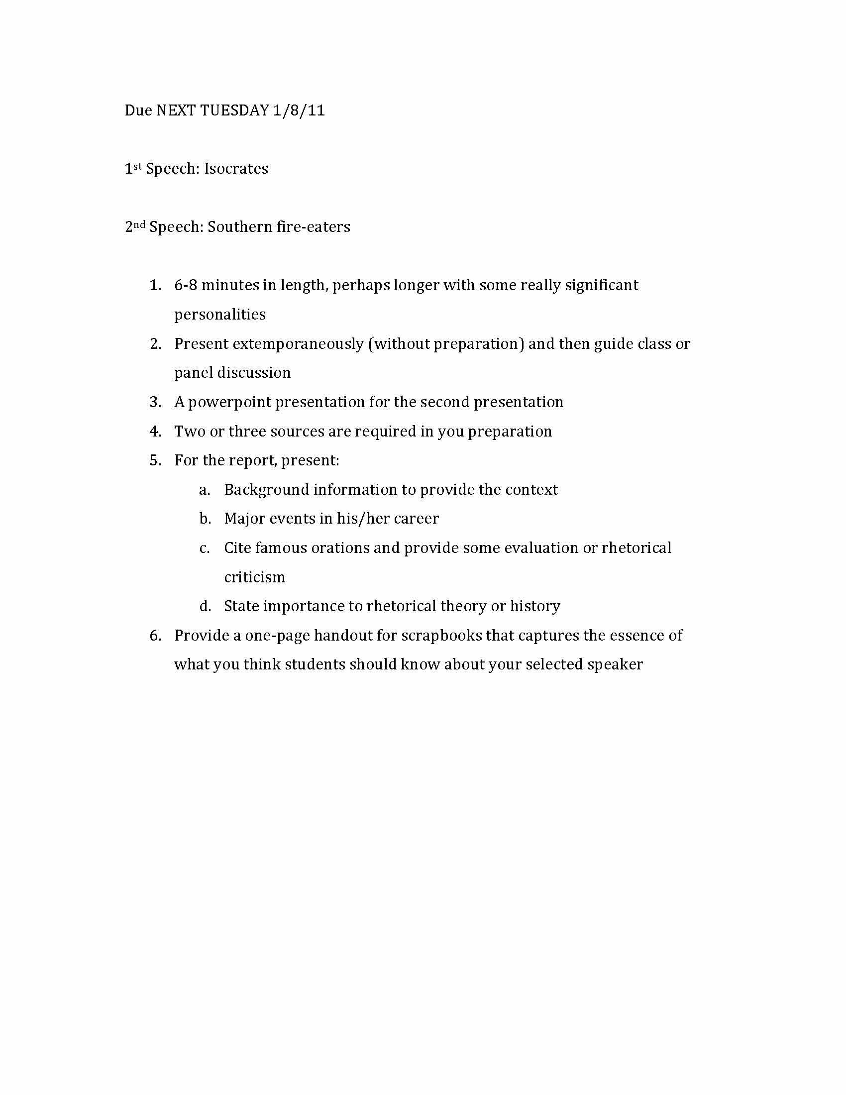 Advanced Public Speaking