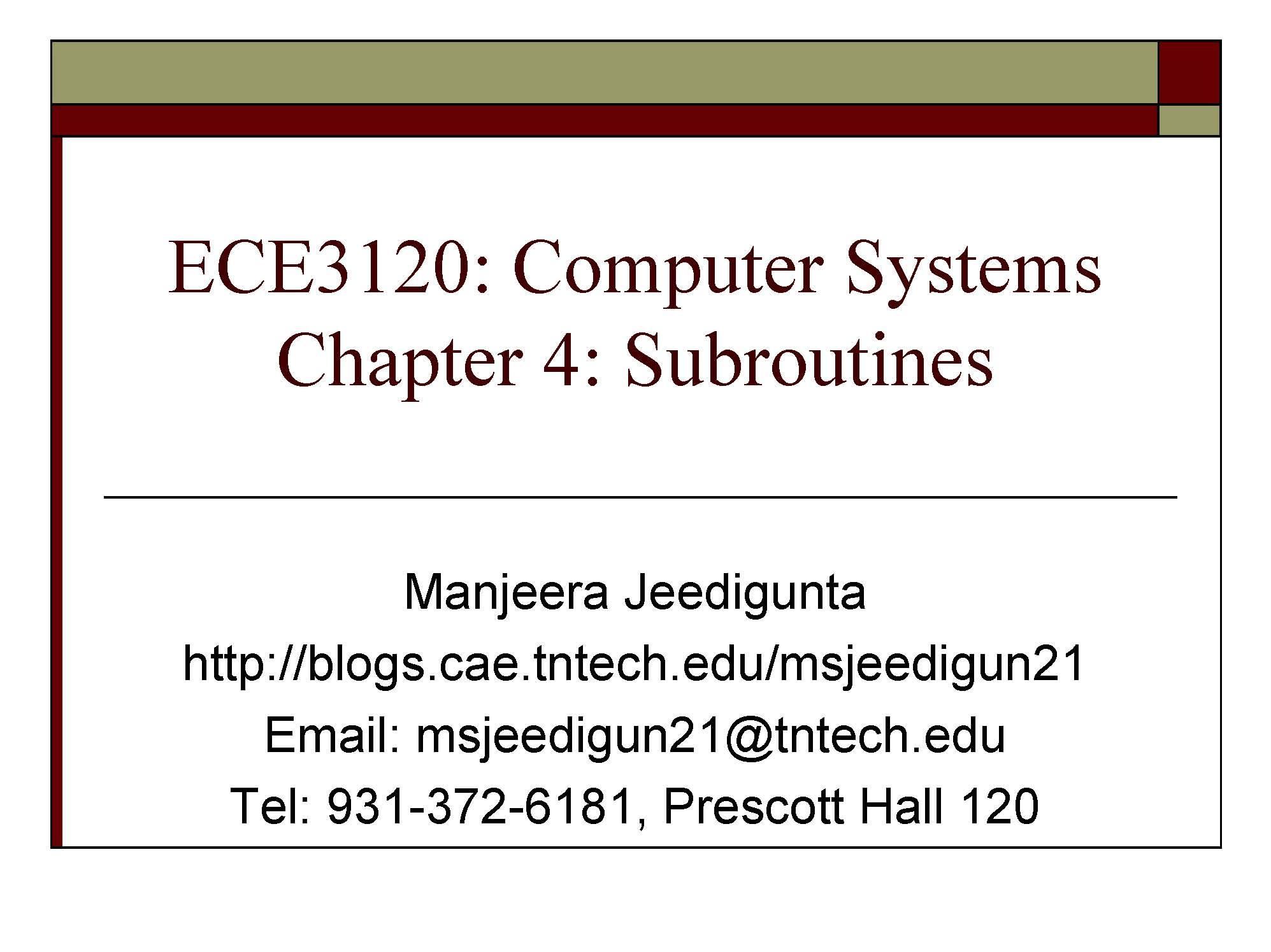 Microcomputer Systems