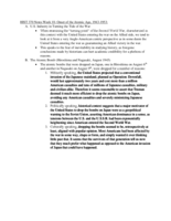 Week 10- Onset of the Atomic Age