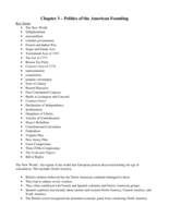 Notes for Chapter 3 Test