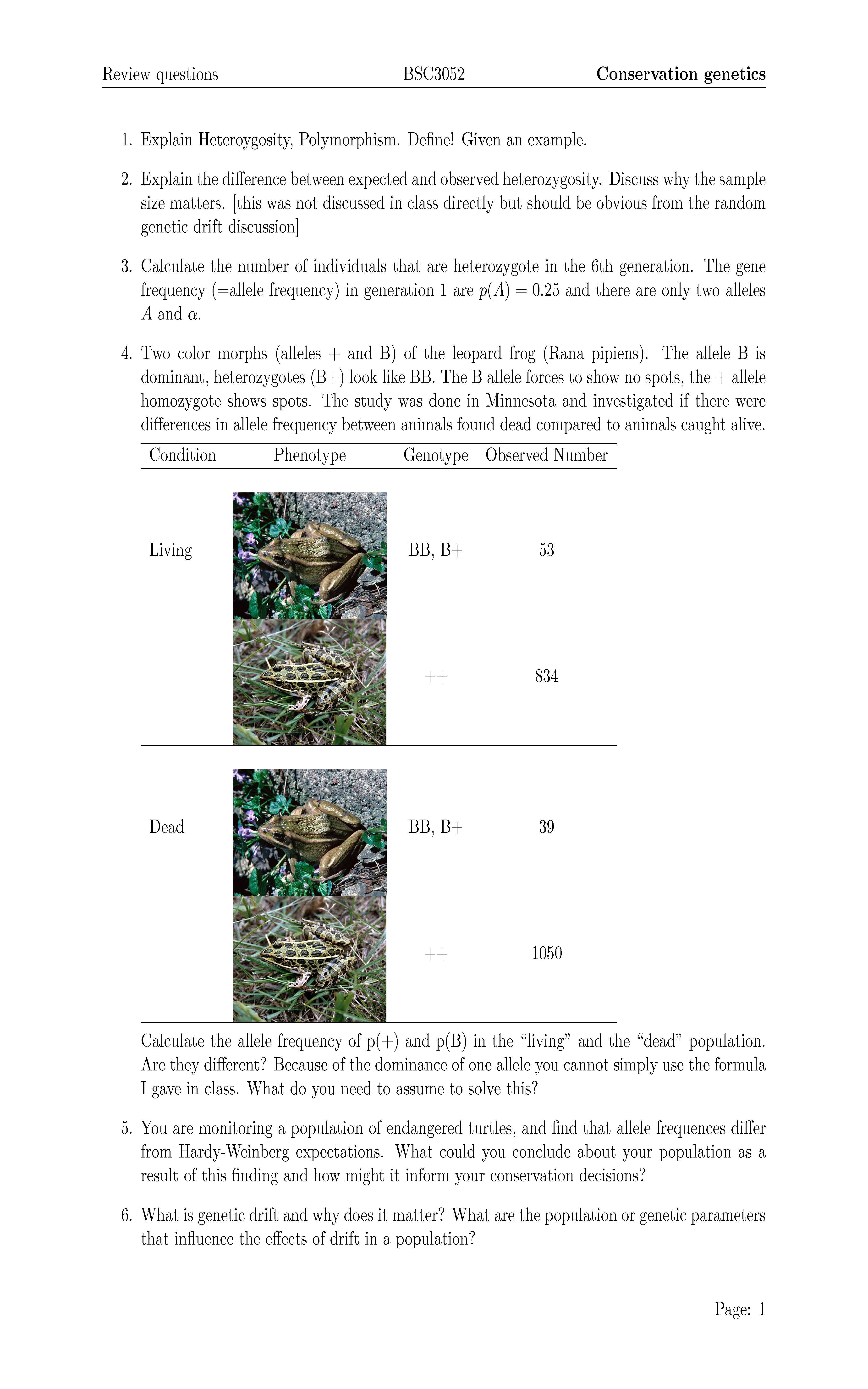 CONSERVATION BIOLOGY