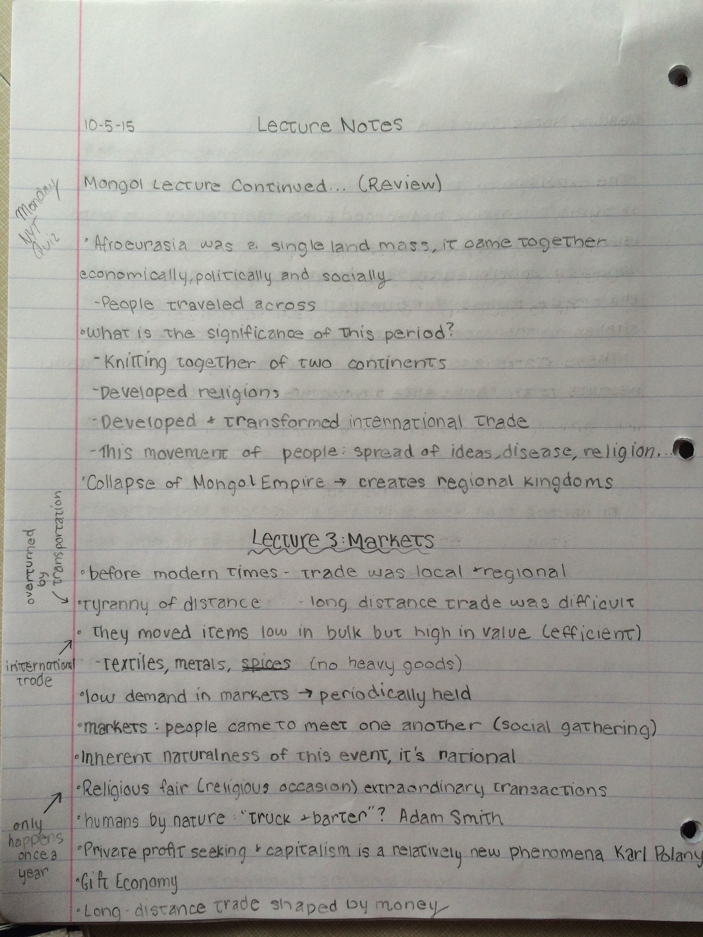 JSIS200 Week 2 Lecture and Reading Notes