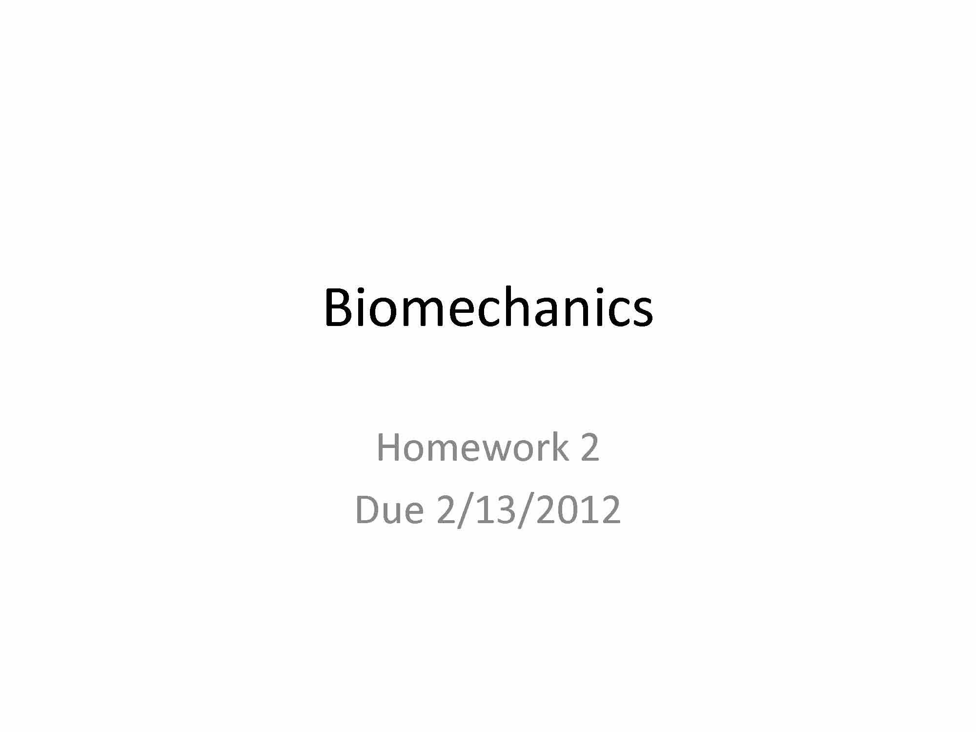 BIOMECHANICS
