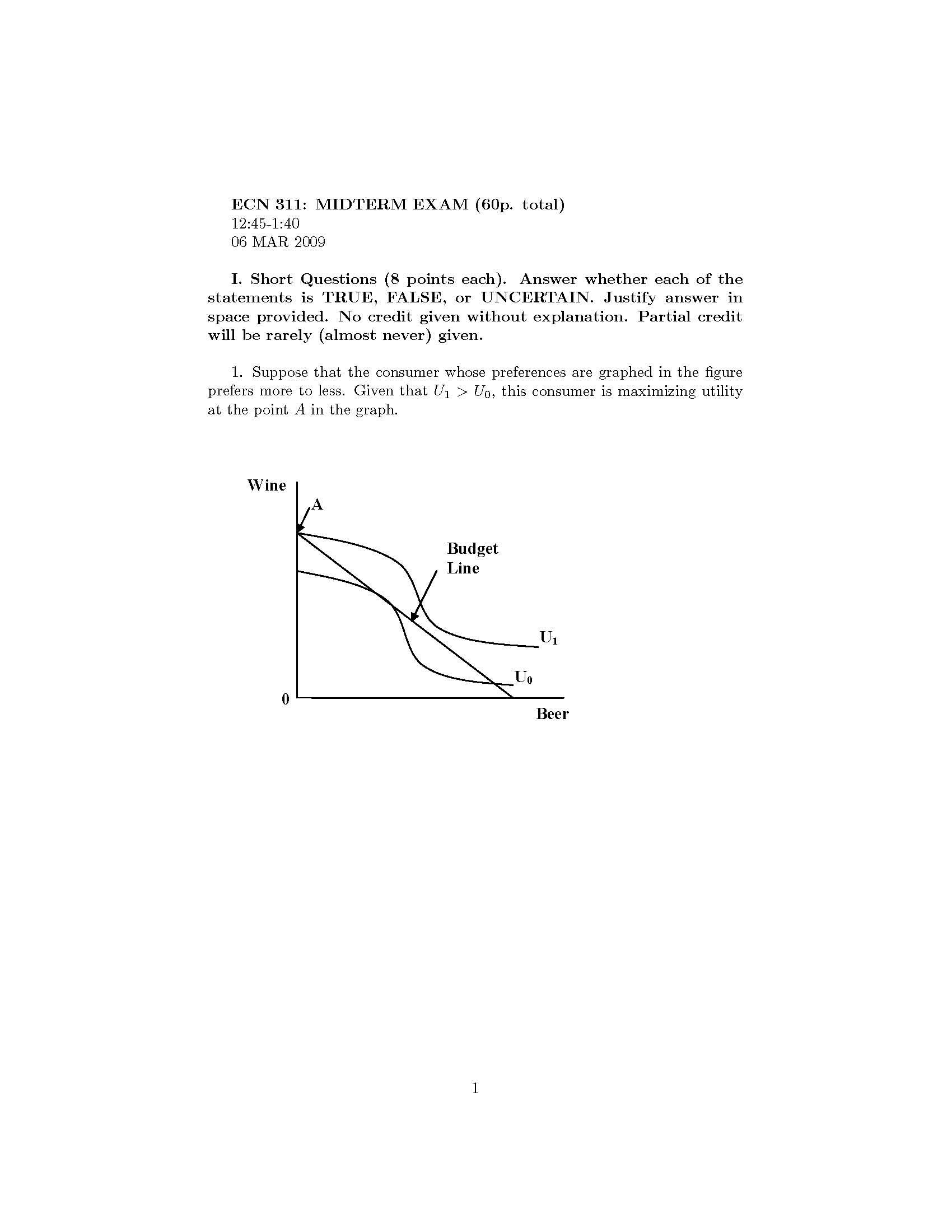 Intermediate Mathematical Microeconomics
