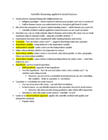 Scientific Reasoning applied to Social Sciences