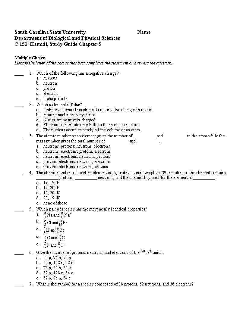 General Chemistry I