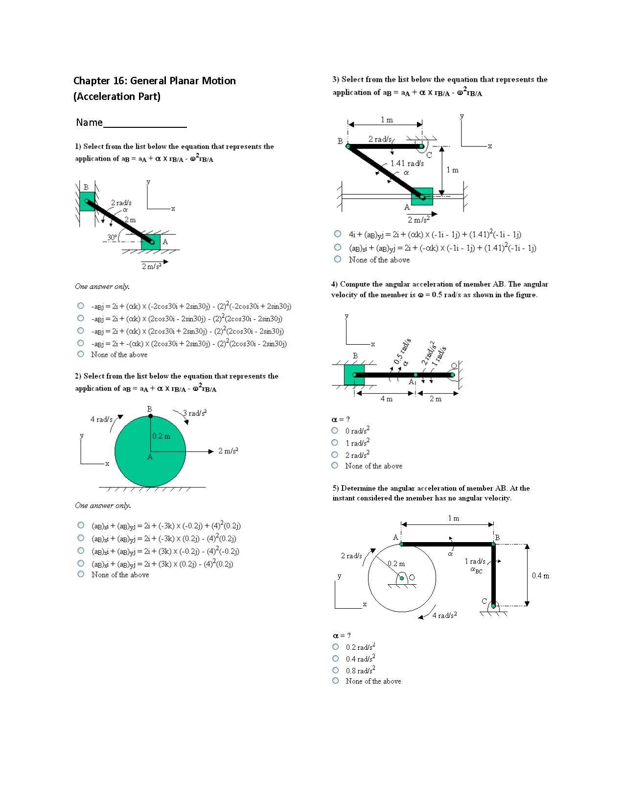 Statics and Dynamics