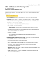 GEO 130, Section 2.1-2.3 & 6.1