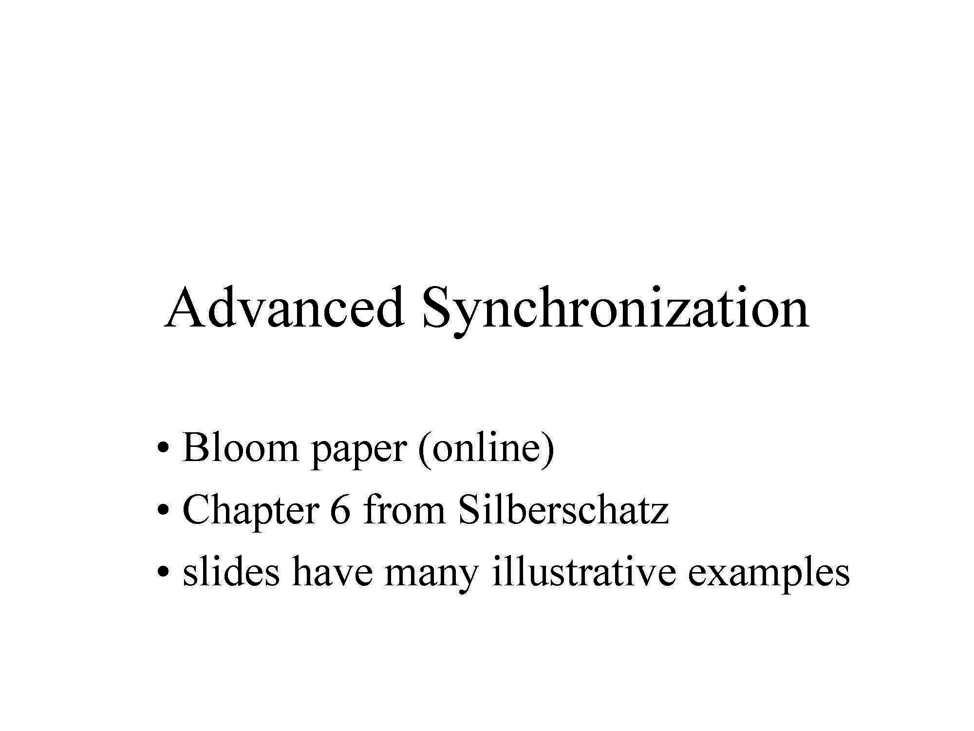 Adv Operating Systems