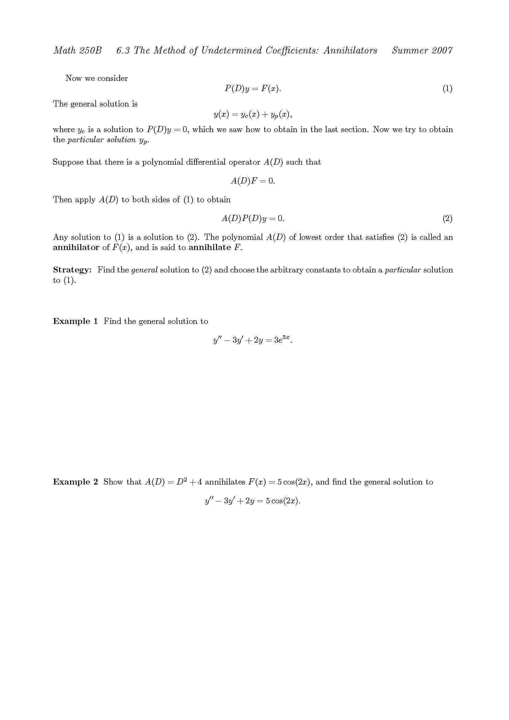 Multivariate Calculus