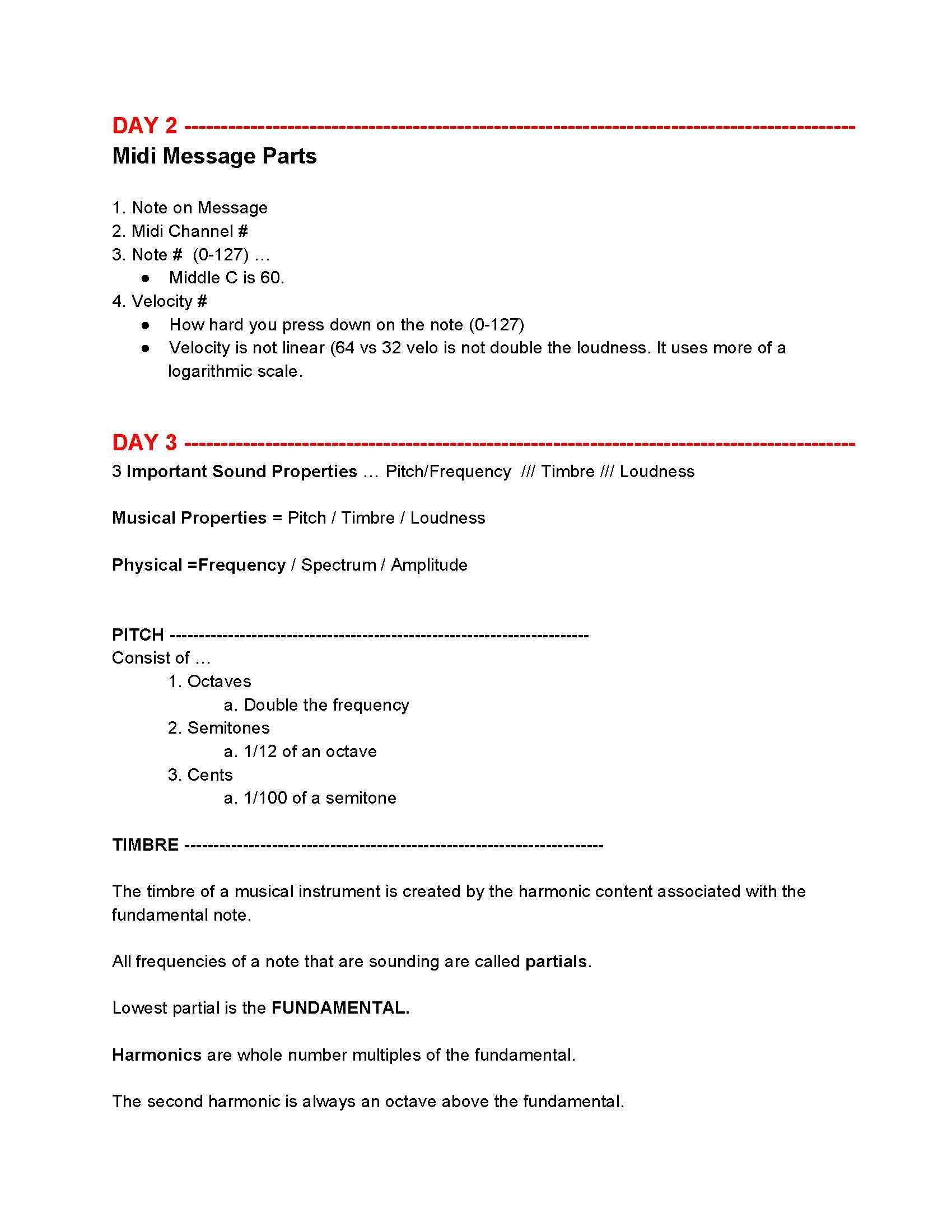 Introduction to MIDI and Sound Synthesis