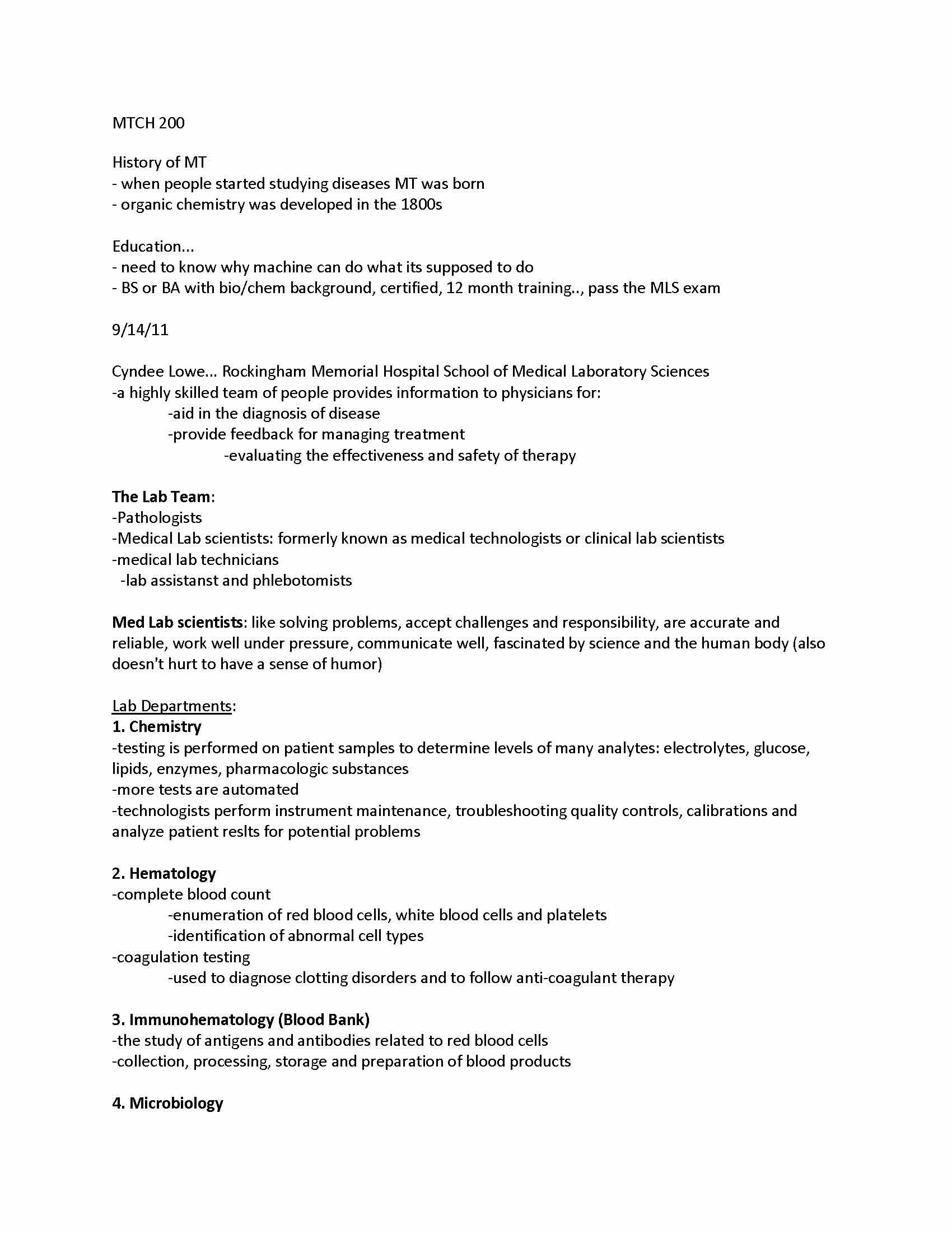 Intro to Medical Tech