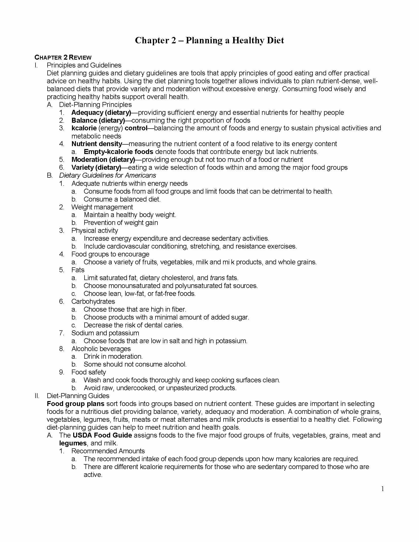 Elementary Nutrition