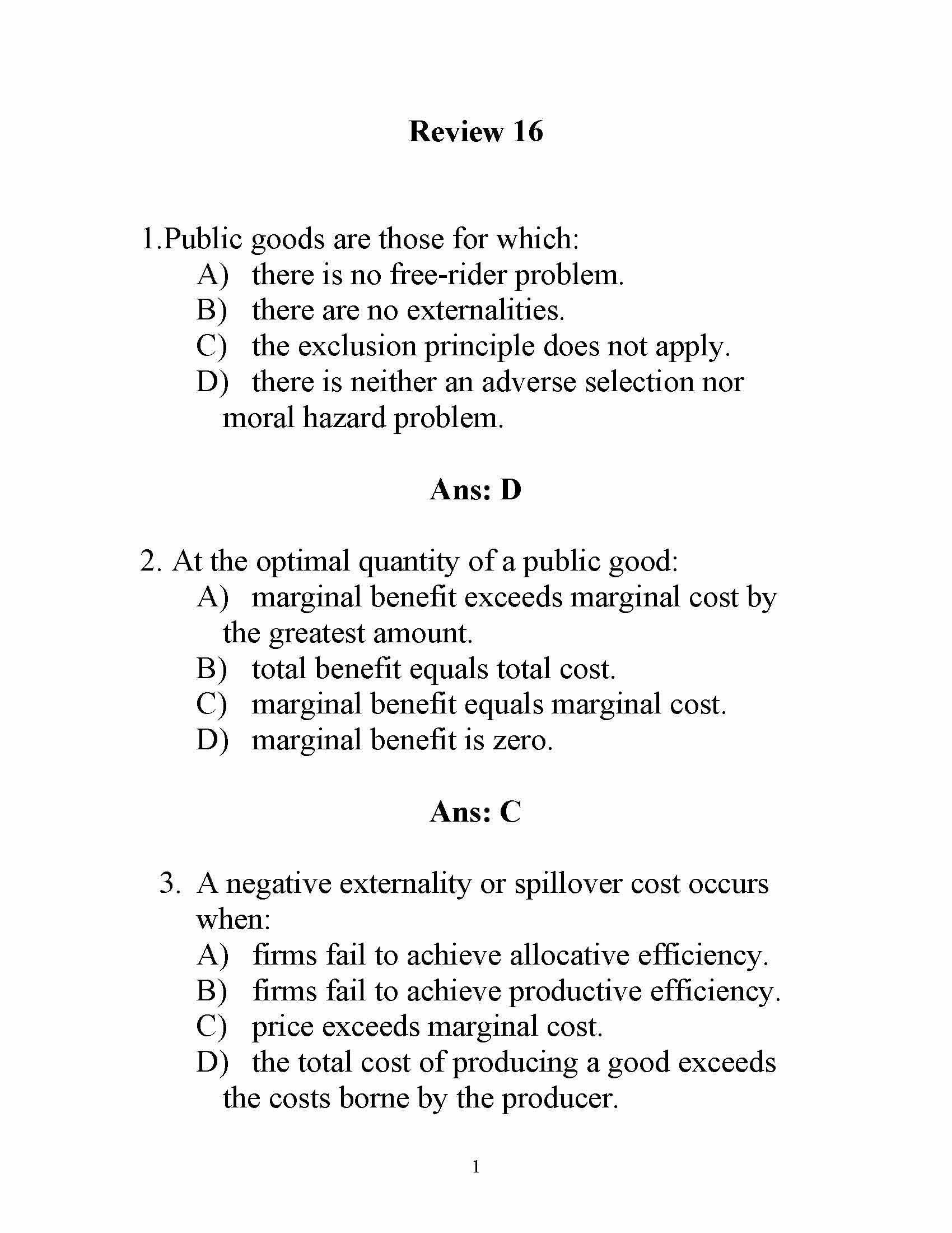 Principles Of Microeconomics