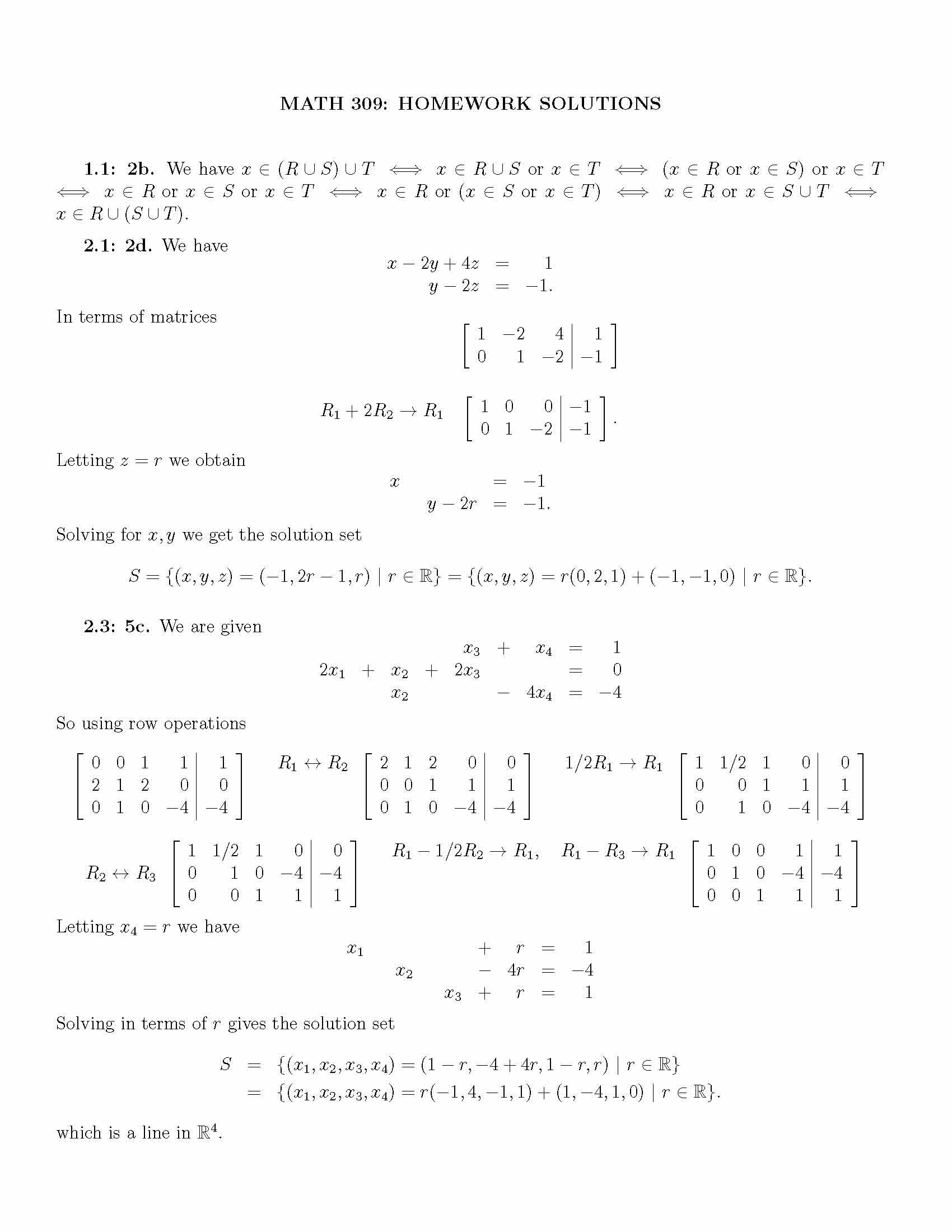 Linear Algebra