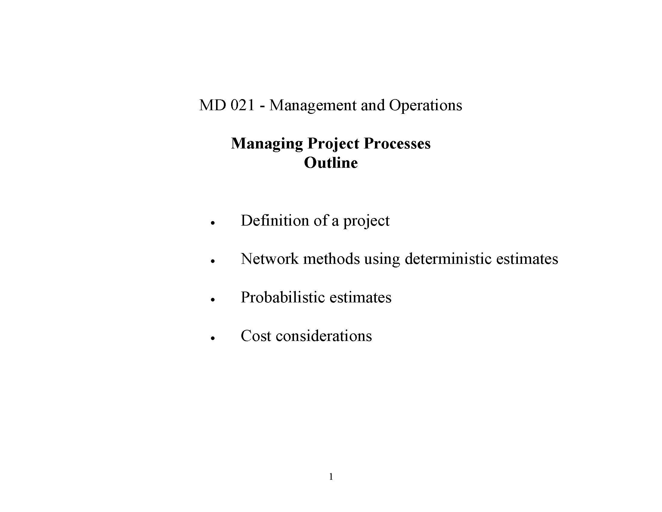 Operations Management