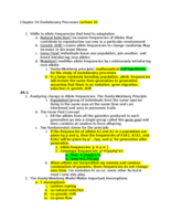 Evolutionary Processes and Speciation