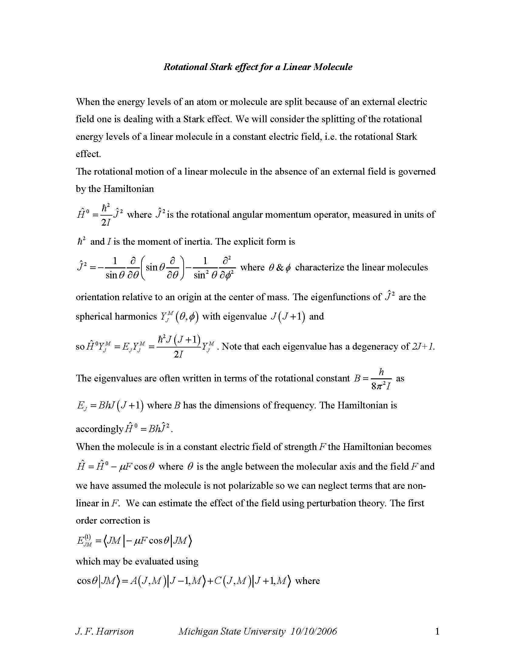 Sel Top Physical Chemistry I